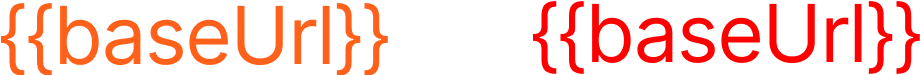 image of two variables- one orange and one red