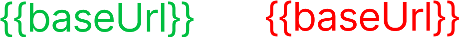 image of two variables- one green and one red
